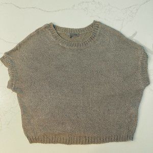Vince metallic open-knit tee